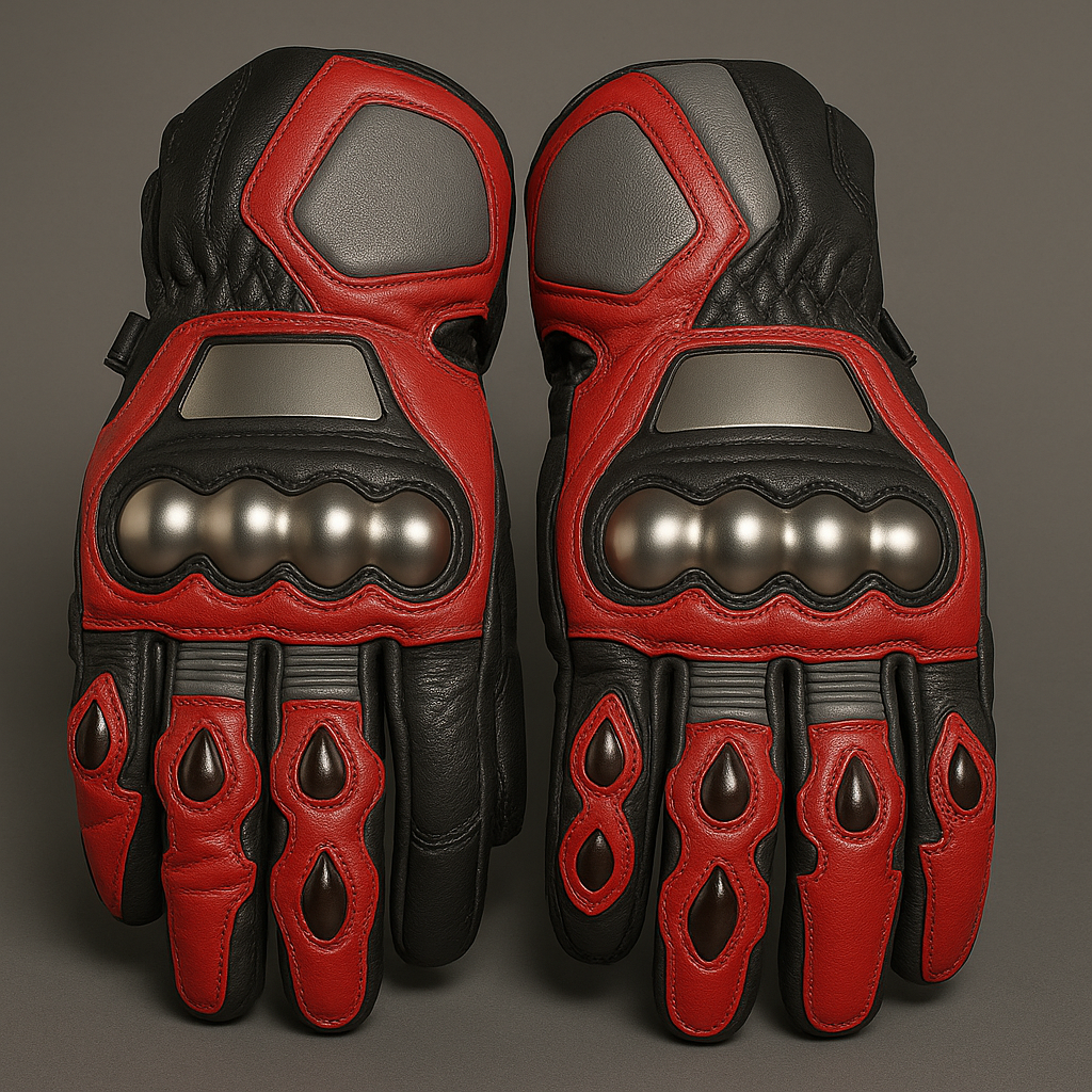 Gants rouge et noir
